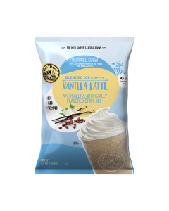 big train frappe reduced sugar vanilla latte blended ice coffee