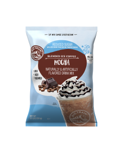 big train frappe reduced sugar mocha blended ice coffee