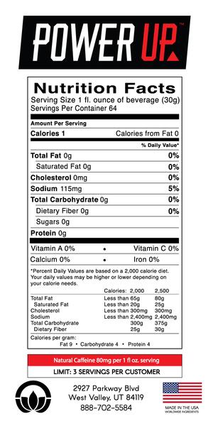 lotus power up nutrition info