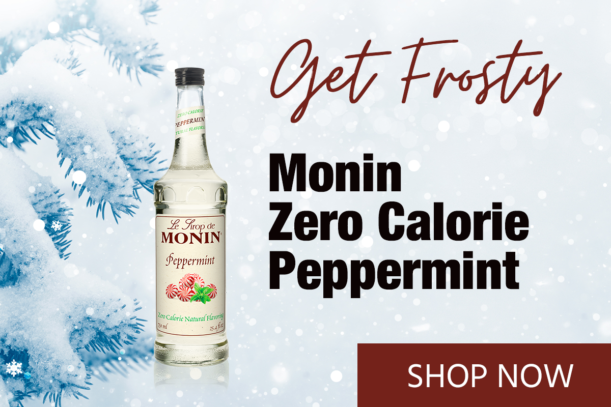 monin zero calorie peppermint syrup promotional link